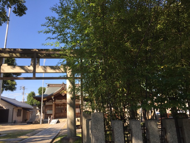 多奈波太神社の笹竹