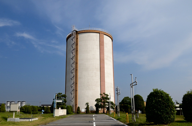 大治浄水場の配水塔