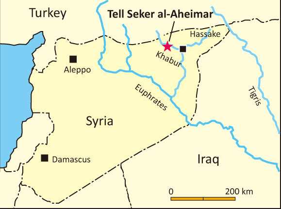 テル・セクル・アルアヘイマル位置図